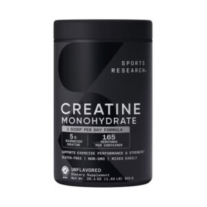 Sports Research Creatine Monohydrate, Unflavored Powder - 29.1 oz
