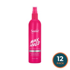 Suave Max Hold Non-Aerosol Hairspray Unscented  - 11 oz - 12 Pack