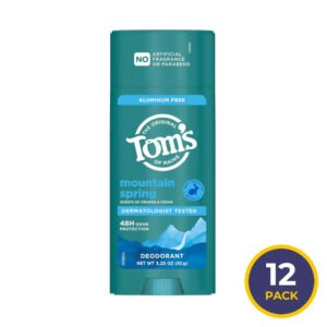 Tom’s of Maine Mountain Spring Deodorant - 3.25 oz - 12 Pack