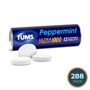 TUMS Ultra Strength Peppermint Chewable Antacid Tablets - 12 Ct - 288 Pack