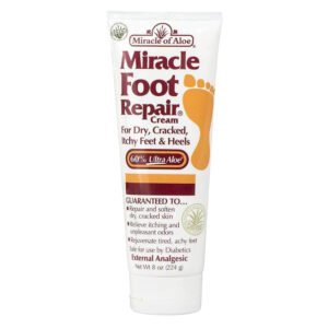 Miracle of Aloe Miracle Foot Repair Cream with 60% Ultra Aloe - 8 oz - 24 Pack