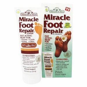 Miracle of Aloe Miracle Foot Repair Cream with 60% Ultra Aloe - 8 oz - 24 Pack