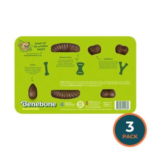 Benebone Essentials Wishbone Dental Chew and Bone Dog Chew Toy Real Bacon - 3 Ct