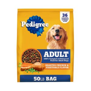 Pedigree Complete Nutrition Adult Dry Dog Food, Roasted Chicken & Vegetable Flavor, 50 lb